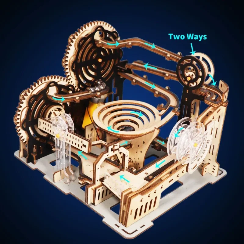 DIY 수제 전기 3D 나무 구슬 런 퍼즐 모델 키트 배터리 없음 두뇌 자극 크리스마스 선물 교육용 장난감 어린이 성인용