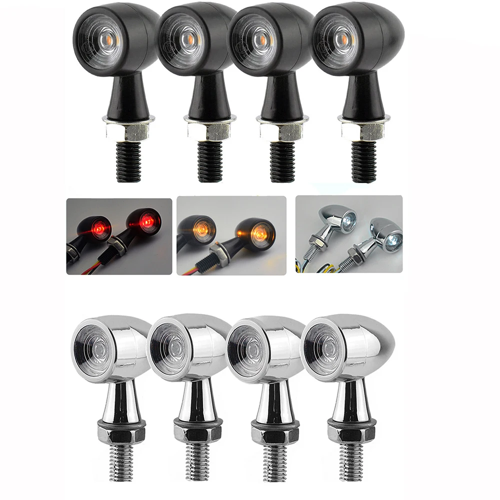 

2 шт., Светодиодные поворотники для мотоциклов, 8 мм