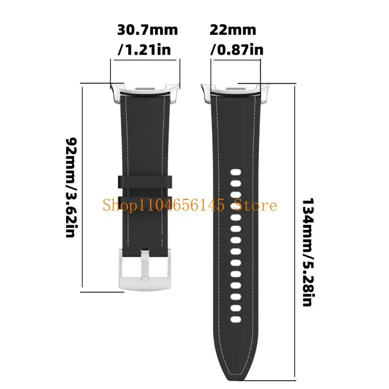 5asd Soft Silicone Leather Straps Breathable Comfortable Design For 40mm 44mm 46mm Smartwatches
