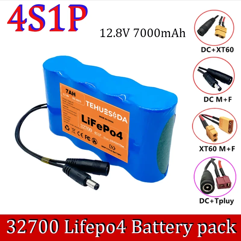 32700 12.8V 4S1P Battery Pack LiFePO4 Lithium Iron Phosphate Battery 40A Electric Boat Balance 12V Uninterruptible Power Supply