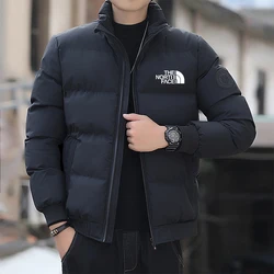 2024 New Winter Thick Men Warm Zip Up Parka Jackets Casual Men's Outwear Coats Male Windbreak Cotton Padded Down Zipper Jacket