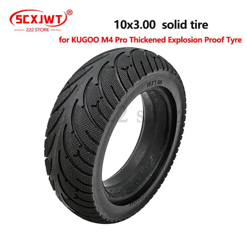 

For KuGoo M4 Pro E-Bike Electric Scooter Tire 10x3.0 Solid Tire Thickened Explosion Proof Outer Tube