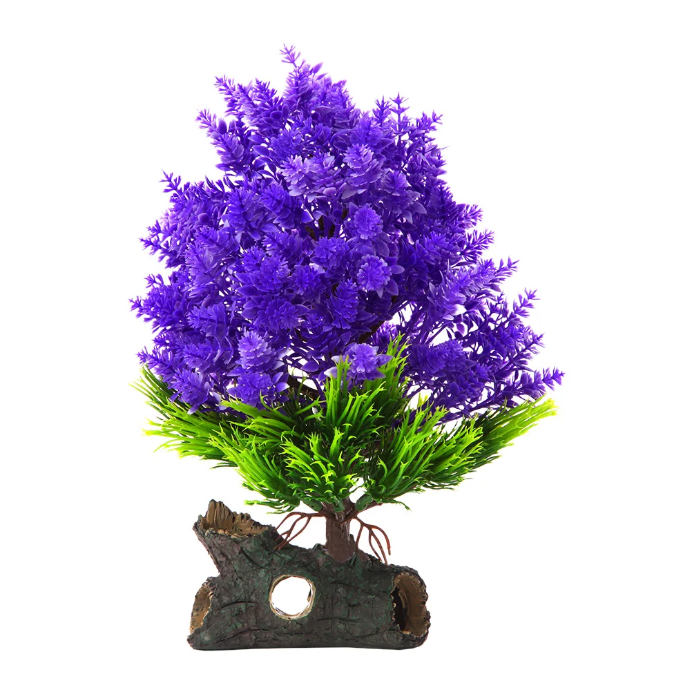 

Faux Plant Fish Tank Aquatic Landscape Decoration Purple Plants Decorations Lifelike Water Grass