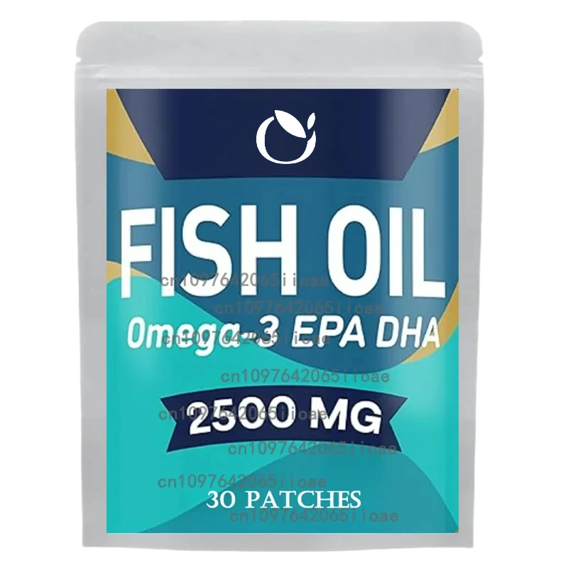 

30 пластырей Omega 3, рыбье масло -EPA, DHA, переплетные пластыри с жирными кислотами, поддержка здоровья мозга и сердца