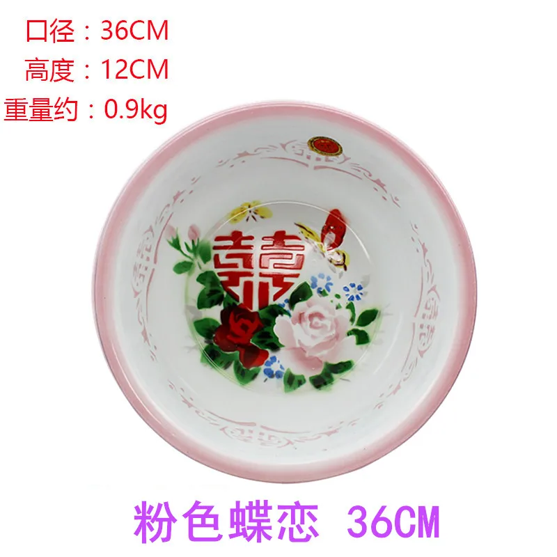 Nordic Basin Eco-Friendly Large Enamel Basin 36cm/40cm Diameter Non-Toxic with Vivid Patterns for Home Decor Bowls/Plates/Trays