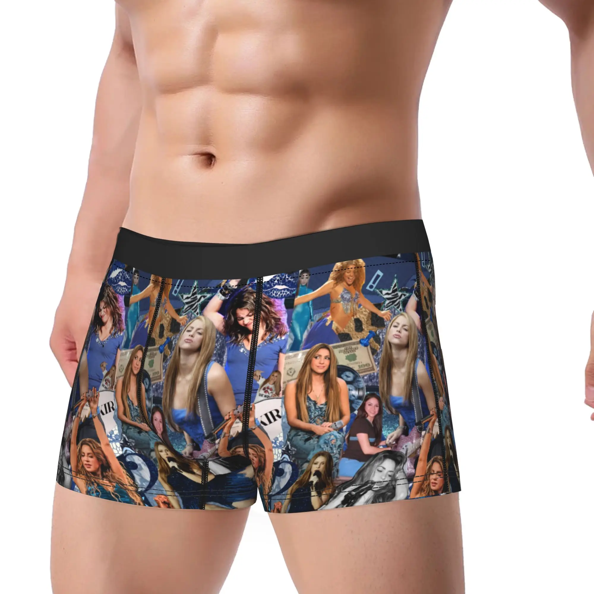 Funny Boxer Shakira Colombian Singer Shorts Panties Briefs Men's Underwear  Breathable Underpants for Male Plus Size