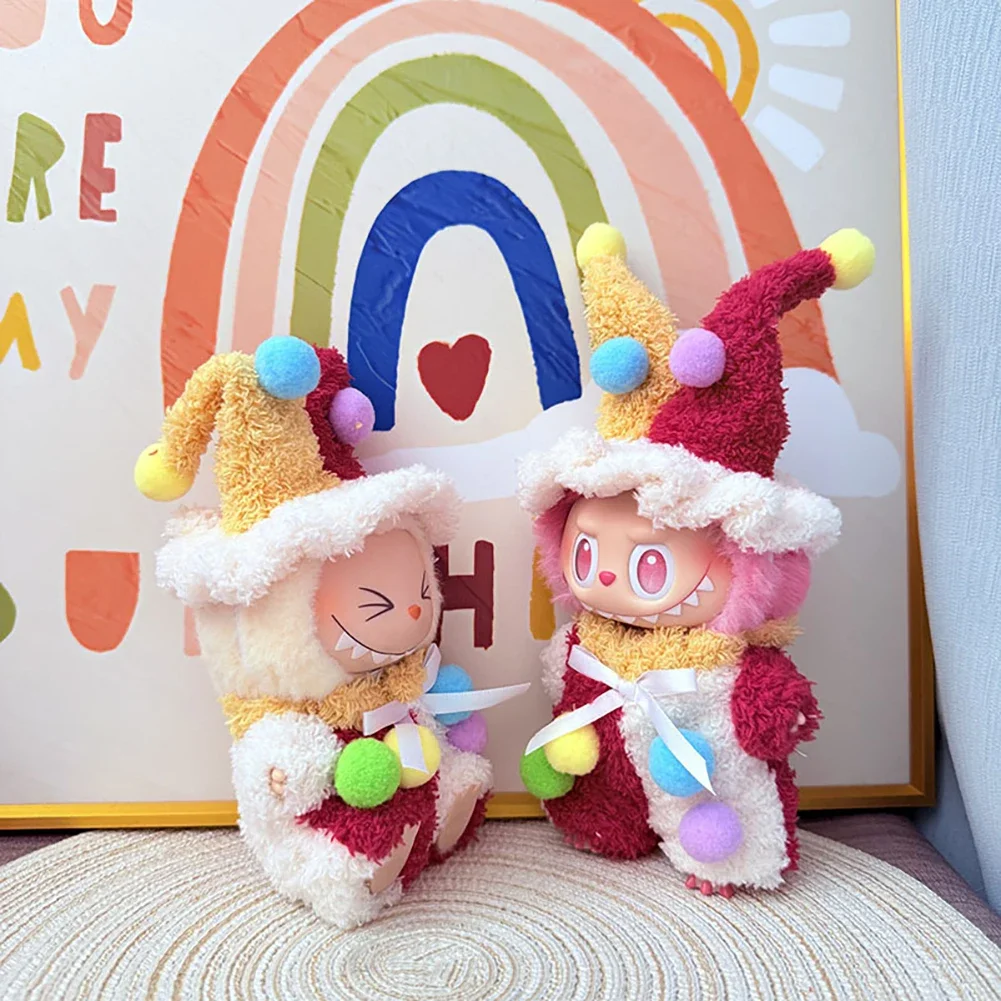 Clown Set Trendy Outfit for 15/17cm Ropa Labubu High Energy Series Ahead Mini Doll Clothes V2/V3 Fashion Style