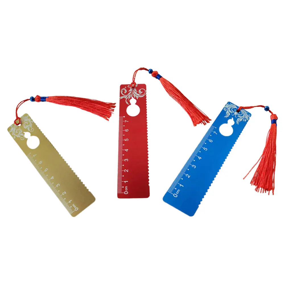 3 قطع علامات مسطرة مرجعية بشرابة لقراءة علامات سبائك الألومنيوم الصيفية للنساء