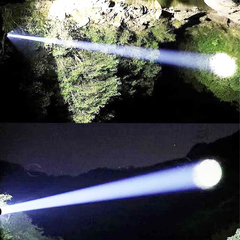 3500000LM Super Bright Flashlight Most Powerful Torch Lighting 3km Lamp 12000mAh Rechargeable LED Light Portable Camping Lantern