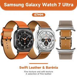 New High Quality Swift Barenia Band Leather Watch Strap For Samsung Galaxy Watch 7 Ultra 47mm Watch 8Classic Cower Leather Strap