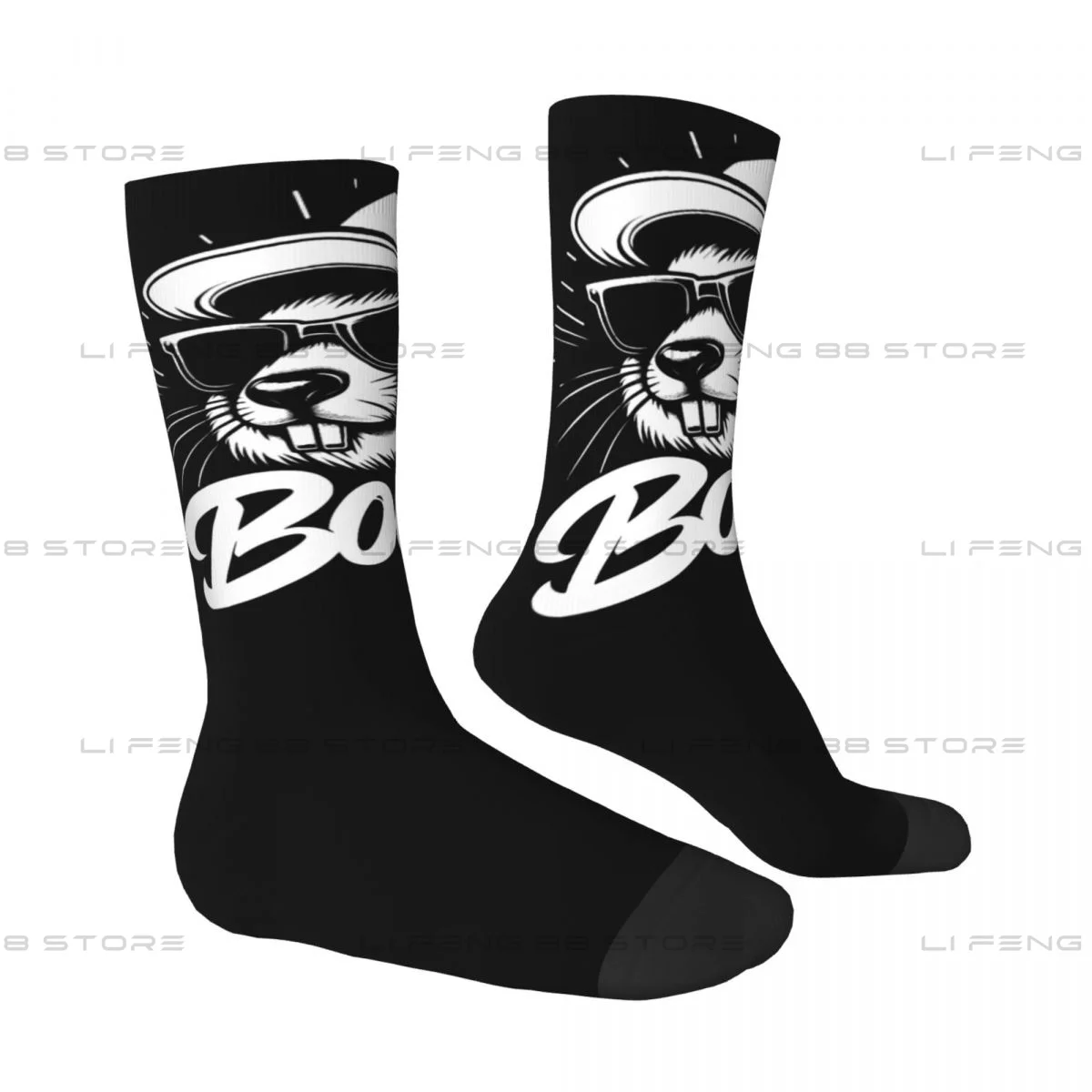 Kurwa Bobr Bober Bobr Kurwa Funny Beaver Men Women Socks Windproof Novelty Spring Summer Autumn Winter Stockings Gift