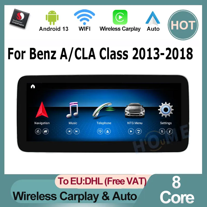 

Snapdragon Android 13 10.25 12.5 Inch Carplay Auto Car Radio For Mercedes Benz A W176 CLA C117 X117 GLA X156 Multimedia Player