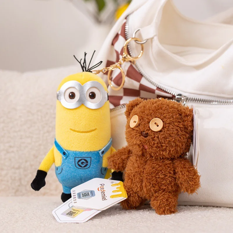 Cartoon Anime Minions Plüschpuppen Stofftiere Taschenanhänger Plüsch-Schlüsselanhänger Weihnachts-Geburtstags-Abschlussgeschenke für Kinder – Detail 8