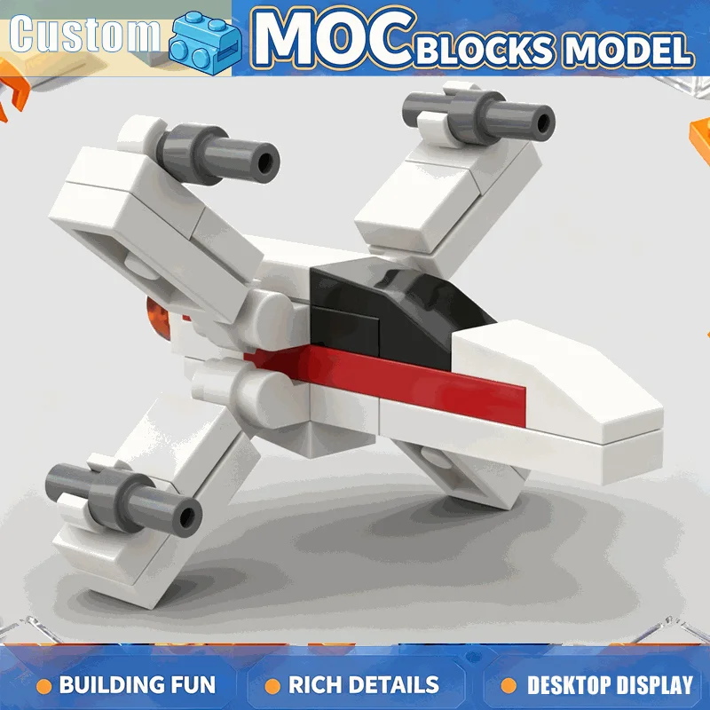NEW 29PCS Mini Space Starfighter Building Blocks MOC Model DIY Assembly Toy Tiny Spacecraft Educational Creative Display Gifts