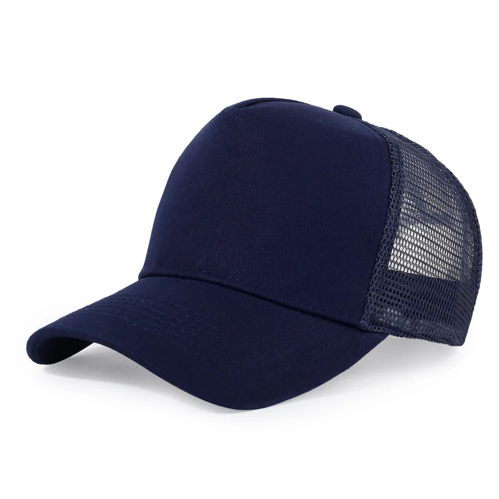 Neue 5-teilige Mesh-Baseballkappe für Erwachsene, Hip-Hop, gebogene Snapback-Hüte, Sommer-Sonnenschutz, Sonnenhut, einfache Trucker-Kappe, Werbung – Detail 6