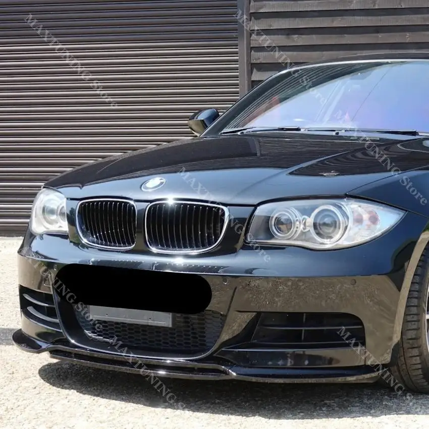 

For BMW 1 Series E82 E88 118d 120i 135i M Sport 2010-2014 Lci Front Bumper Lip Spoiler Splitter Maxton Style Body Kits Tuning