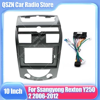 10.1 inch Car Radio Fascia Panel Wire Arm Frame Dashboard Original Car Holder Kit for Ssangyong Rexton Y250 2 2006-2012