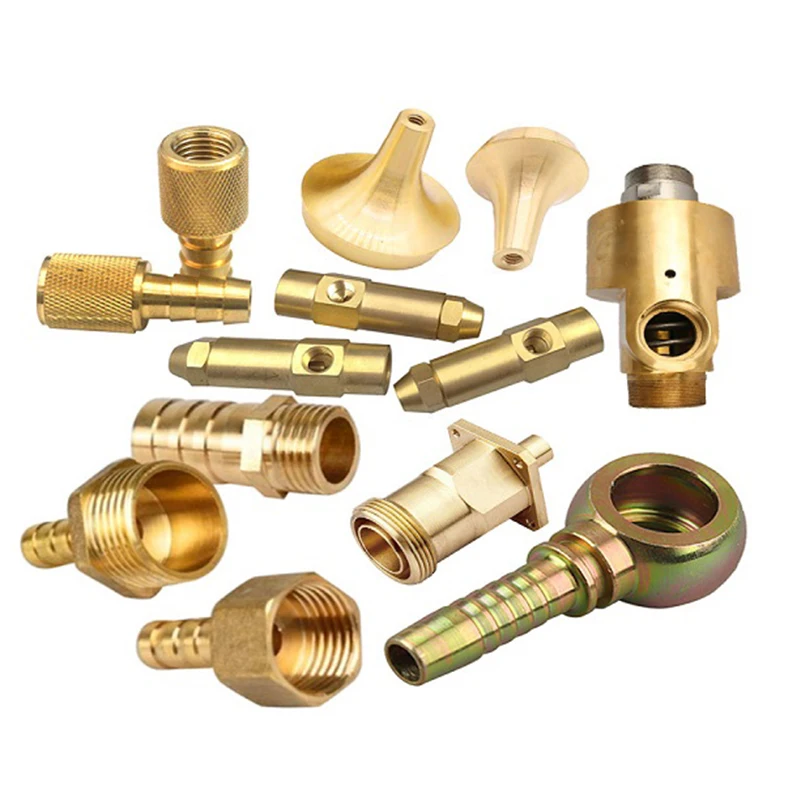 CNC machining custom brass precision mechanical pipe fittings Non-standard hardware pipe fittings CNC turning machining