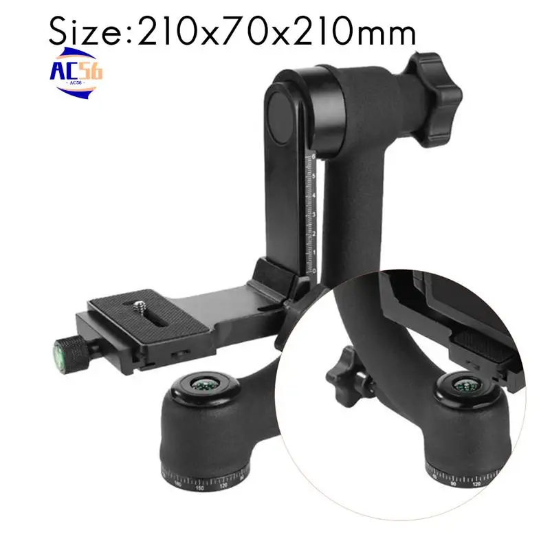 

AC56-360 Degree Panoramic Gimbal Tripod Ball Head 1/4 Inch Screw With Quick Release Plate Replacement For DSLR Camera Telephoto