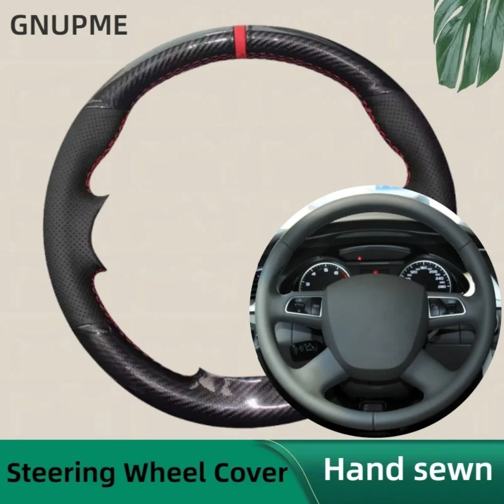 

Изготовленный на заказ плетеный чехол на руль автомобиля для Audi A3 8P S3 A4 B6 B7 B8 A5 A6 C6 Q7 Q5 2003-2013 кожаная пленка на руль из углеродного волокна
