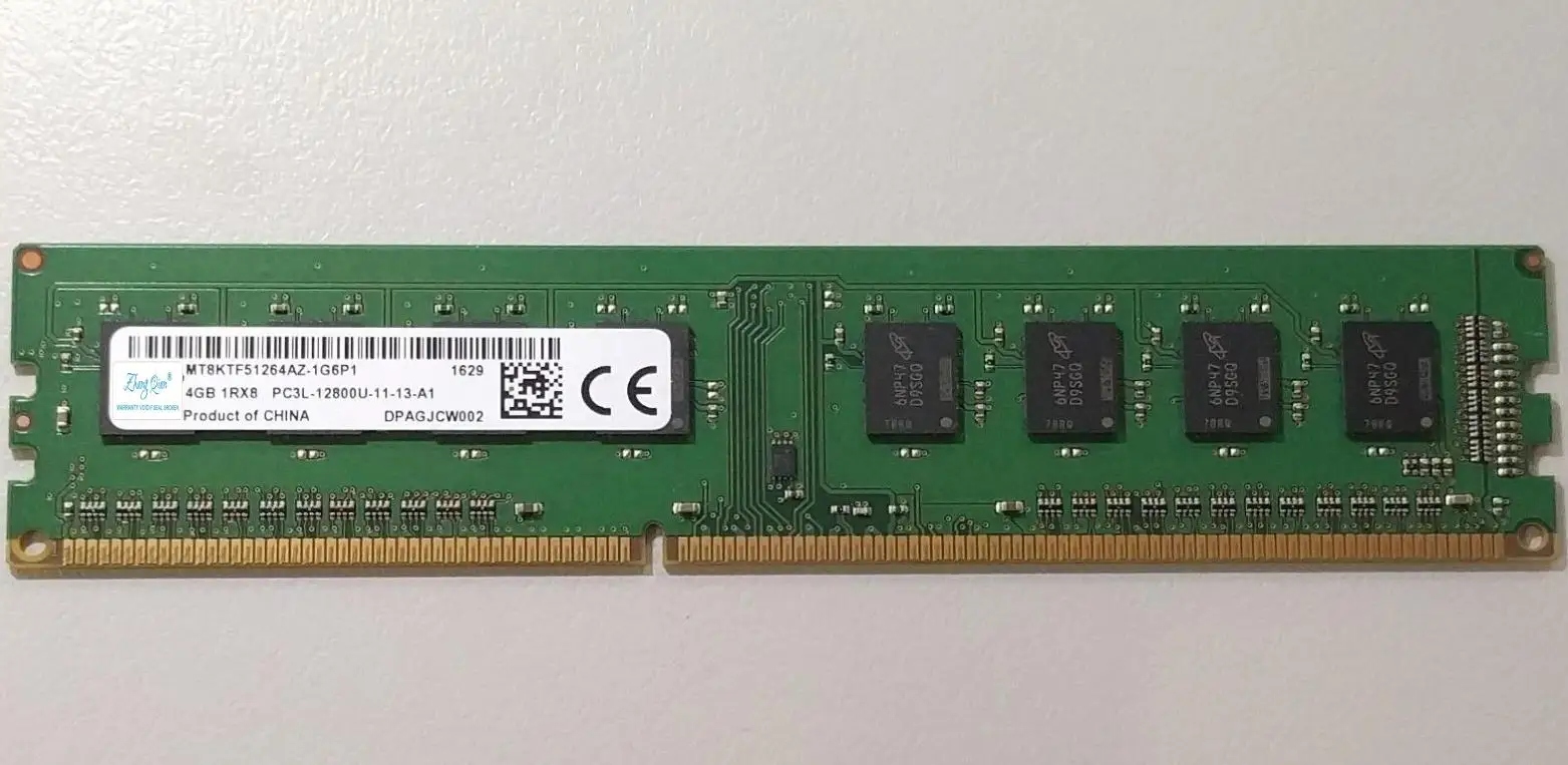 For 4G 1RX8 PC3L-12800U-11-13-A1 DDR3L 1600