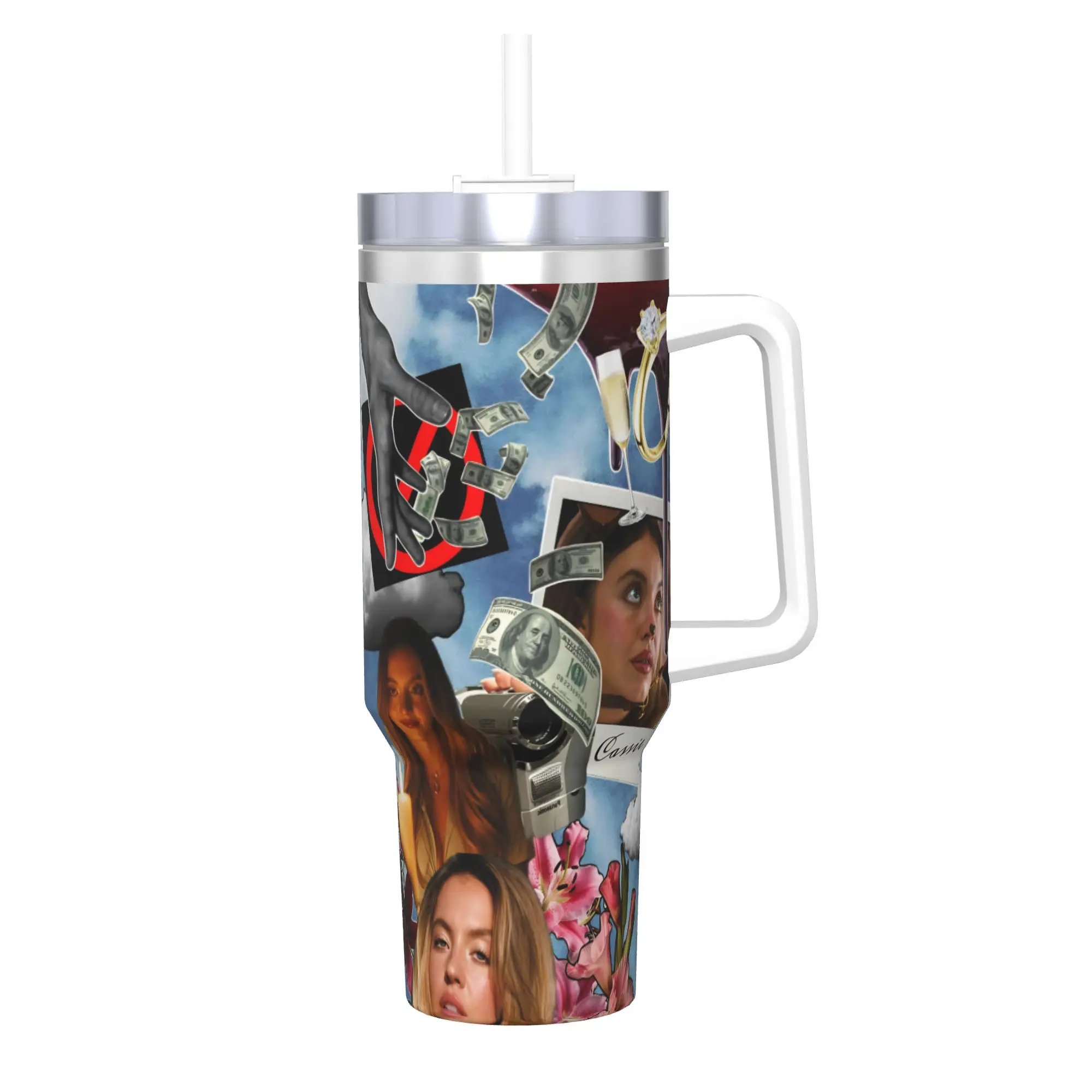 Euphorias Saison 3 – Tasse isotherme sous vide, gourde à café, mug anti-déversement pour bureau et maison, 40 oz