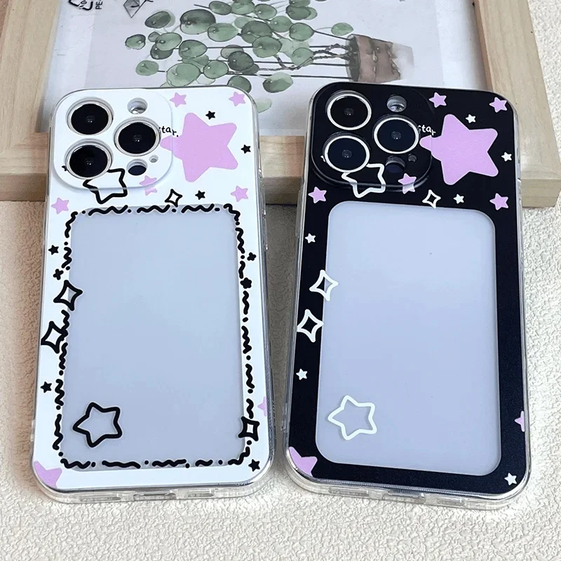 

Luxury ins Cute pink pentagram star clear Soft Phone Case For iPhone 17 16 15 14 13 1 211 Pro Max XS XR 8 7 Plus X Cover ﻿﻿