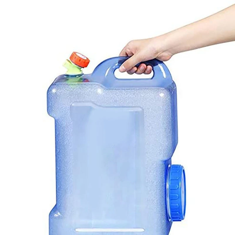 Water Canister With Tap,Camping Portable Bucket Car Water Container With Lid Water Tank Reservoir For Outdoor Travel