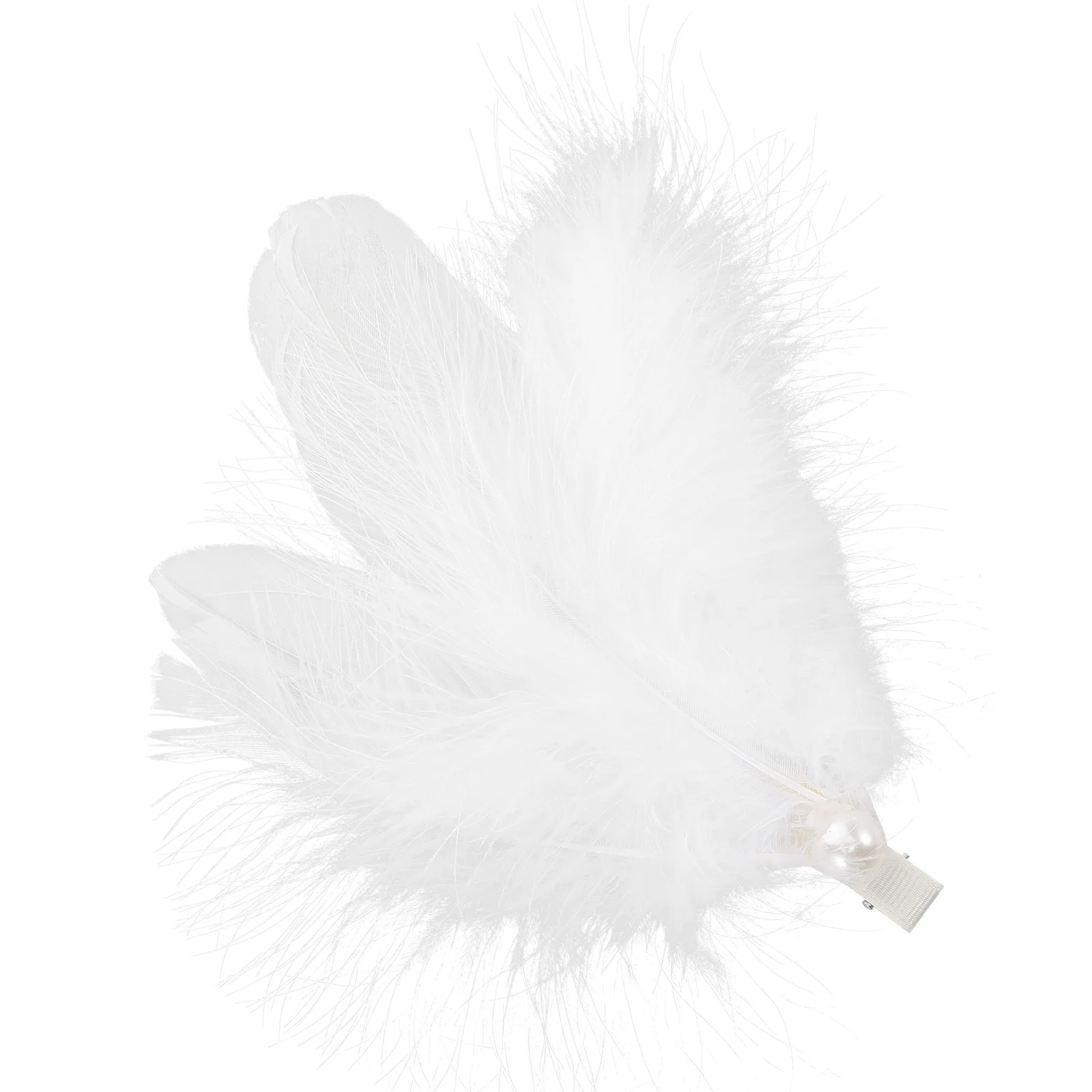 

1pcs Angel Wings Hair Clip White Ballet Headpiece Plume Bride Party Wedding Accessory Swan Dance Lightweight Portable