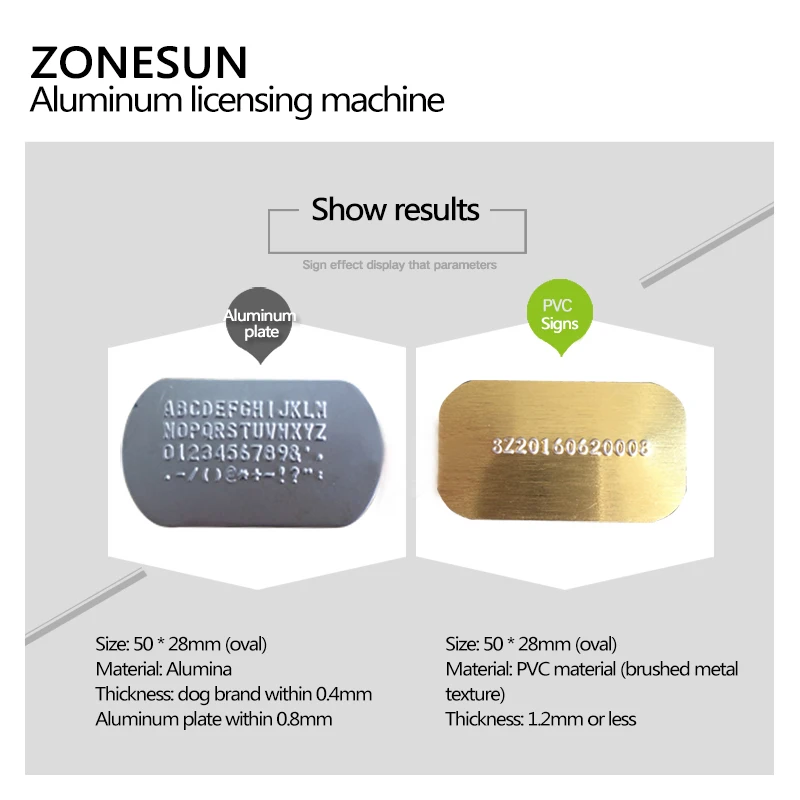 ZONESUN – 52 lettres personnalisées pour le gaufrage d'étiquettes de chien, moule en acier inoxydable