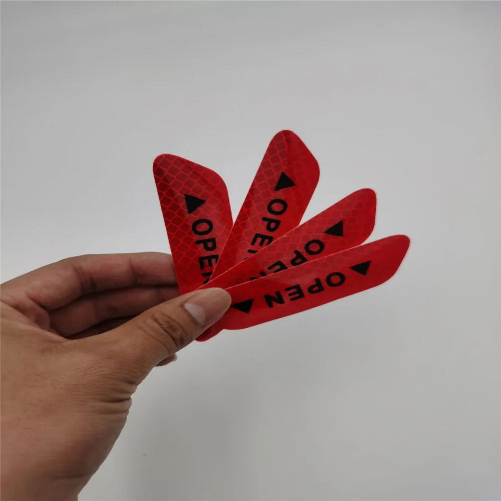 OPEN Reflective Tape Auto Exterior Sticker 4Pcs/set for Audi A1 A2 A3 A4 A5 A6 A7 A8 B5 B6 B7 B8 C5 C6 Q2 Q3 Q5 Q7 TT S3 S4