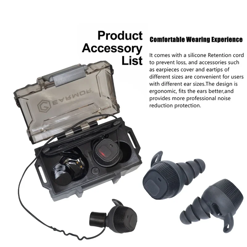 EARMOR M20 Electronic Earplugs Headset Anti Noise Ear Plug Noise Canceling Ear Muff for Shooting Hearing Protection NRR22db