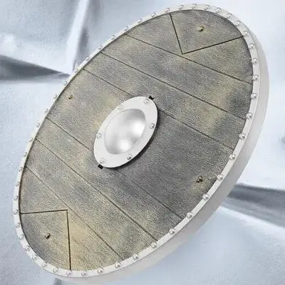 

1pc Round Shield Realistic Roman Style Lightweight Plastic Pretend Play Prop For Adults Cosplay Party Stage Performance