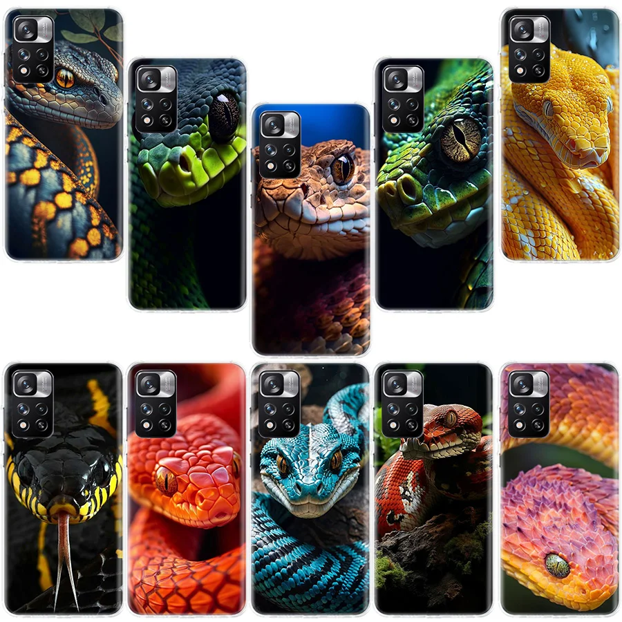 Forest Vipers And Pythons Phone Case For Xiaomi Redmi Note 13 Pro Plus 5G Cover 12 12C 9 9T 9C 10 10C 8 7 6 10A 9A  K70 K60 Pro