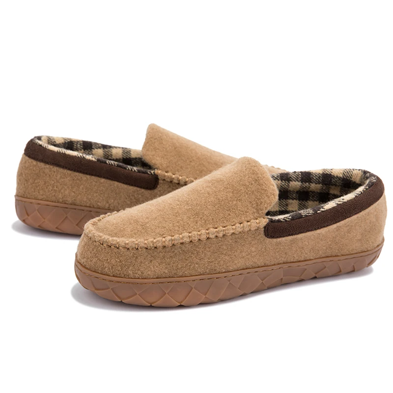 Herren-Hausschuhe aus Baumwolle, Mikrosuede-Mokassins, Schuhe für Herren, flache Slip-On-Schuhe mit Memory-Schaum-Sohle, lässige Slipper für drinnen und draußen