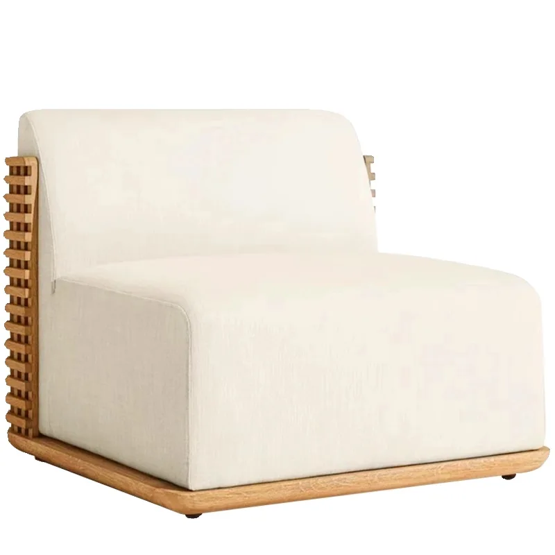 Outdoor sofa villa courtyard full solid wood chair, outdoor open-air hotel homestay waterproof furniture combination
