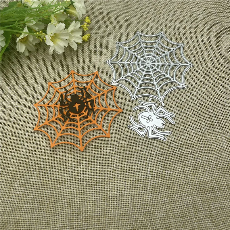 Halloween Spider Cobweb Metal stencil mold Cutting Dies decoration scrapbook die cut Album Paper Craft Embossing DIY Card Crafts