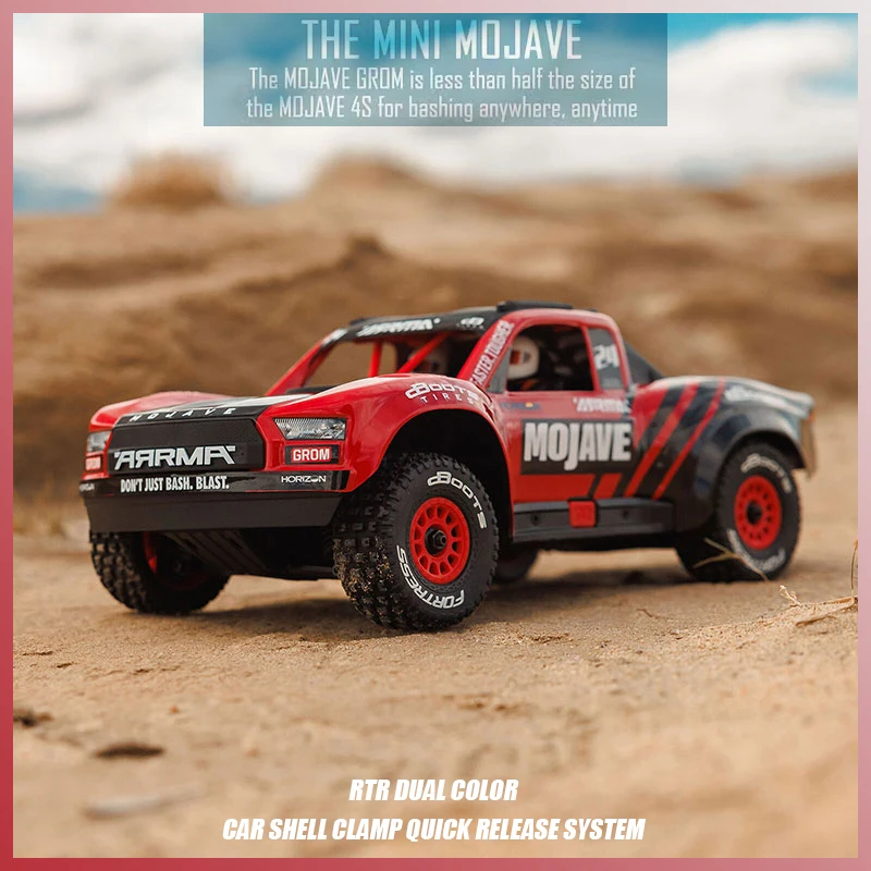 ARRMA RC Cars Desert Card 1/14 Mini Mojave GROM 2S Composite Nylon Chassis Electric Short Truck Off Road Vehicle RTR Color Box