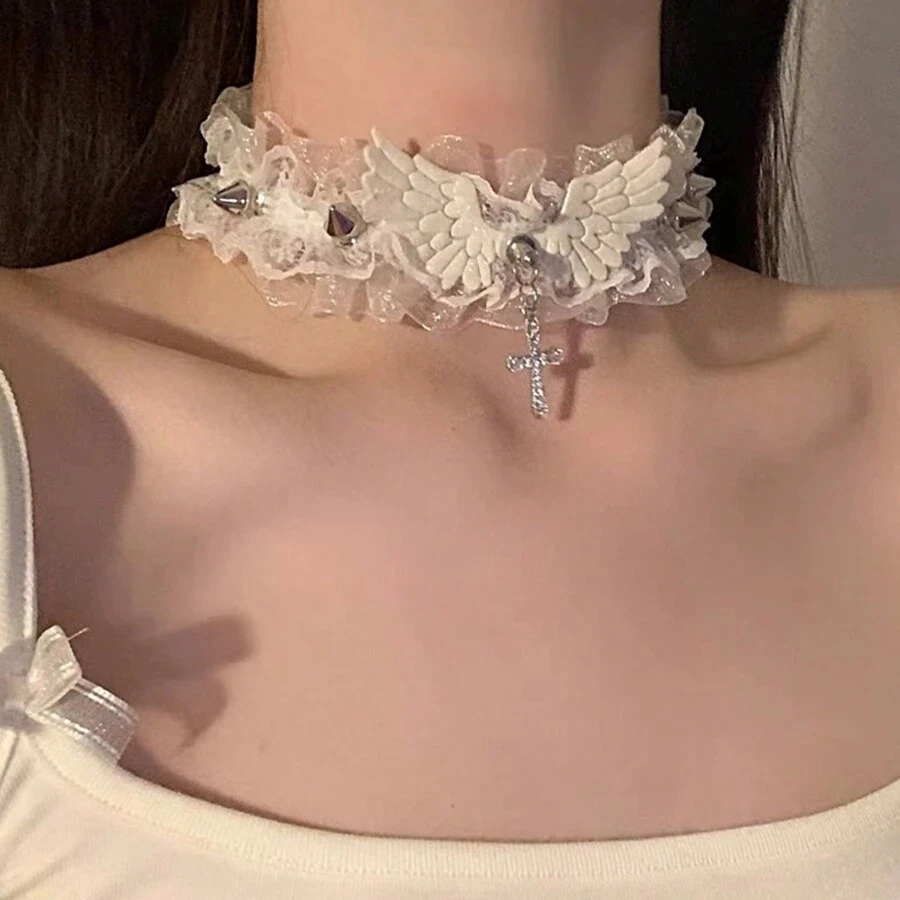 Schleifen- & Glocken-Choker-Halskette, sexy Schlüsselbein- & Körperkette für Damen, Damen-Gürtel, Choker – Detail 9
