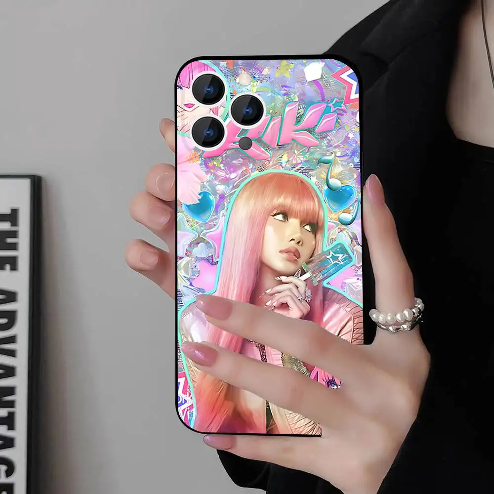 حافظة هاتف A-Alter Ego L-Lisa-A لهاتف iPhone 17,16,15,14,13,12,11,Pro,Max,Plus,E,Air,غطاء أسود واقٍ صغير