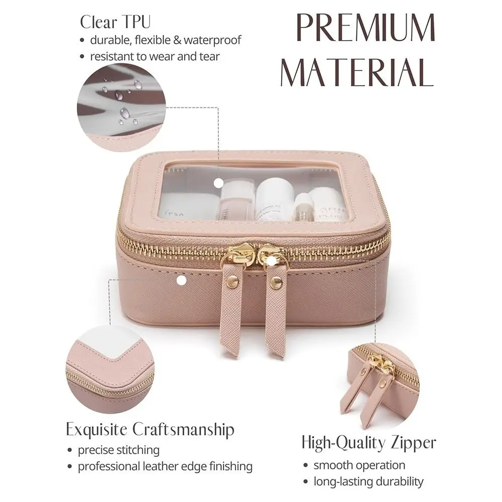 Travel Toiletries Bag Women Transparent  Makeup Bags Cosmetic Bags with Zipper Waterproof Wash Bag Large Makeup Bag for Women