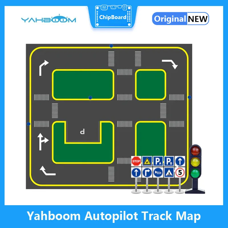 Yahboom Autopilot Track Map UV Printing Canvas (2.8m*3.2m)