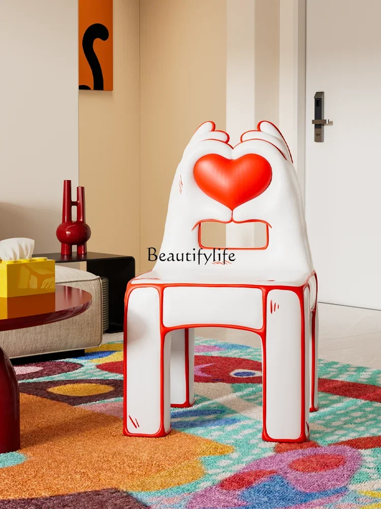 Cream wind love comic chair floor ornament living room sofa low stool home decoration