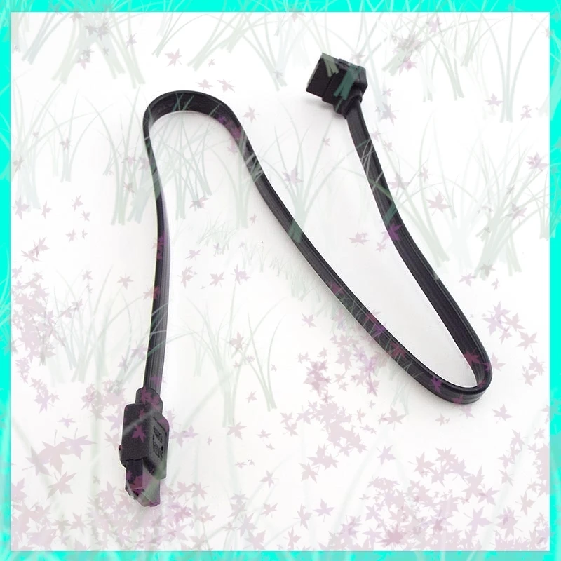 Cavo SATA 2.0 da 40/45 cm 3.0 Linea dati 3.0 a disco rigido SSD Cavo adattatore dritto da 90 gradi per scheda madre Asus MSI Gigabyte E3