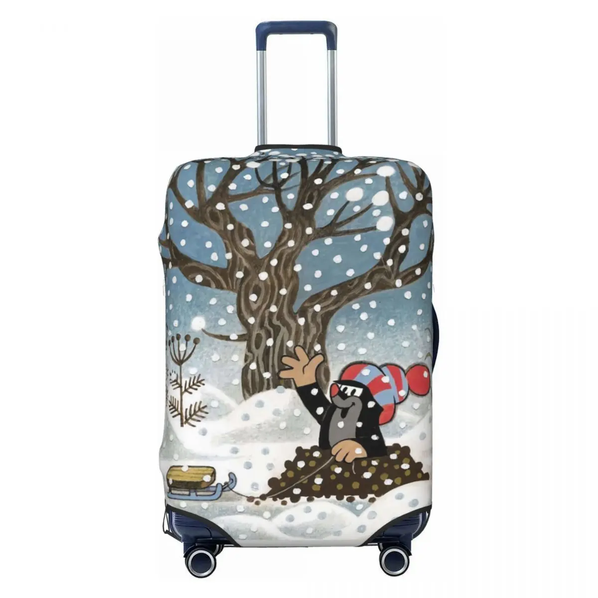The Little Mole In The Snow Suitcase Cover Vacation Practical Luggage Accesories Cruise Trip Protector