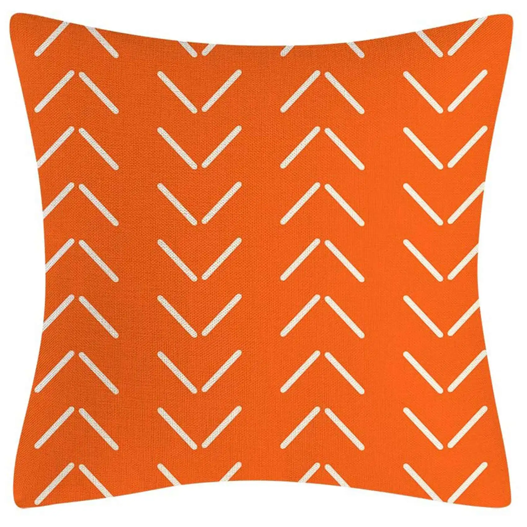 F-3C Orange Pillow Covers 18X18 Set of 4 Home Decorative Throw Pillow Covers Outdoor Linen Couch Throw Pillow Case