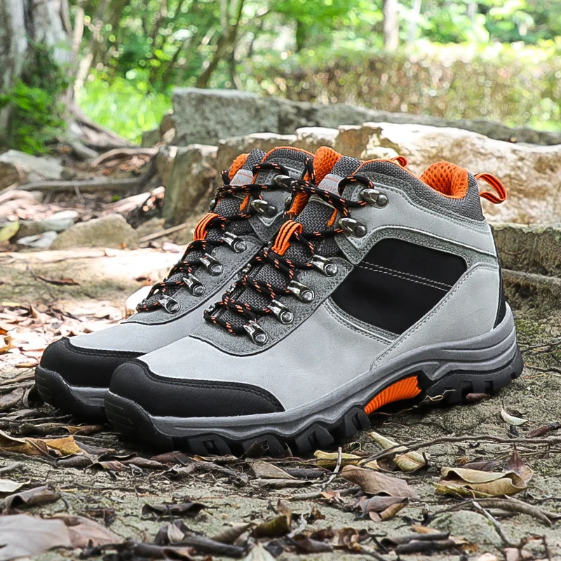 

High-top Boots Men Shoes Comfortable Casual Warm Outdoor Hiking Shoes Men Soft Breathable Durable Ankle Boots Men