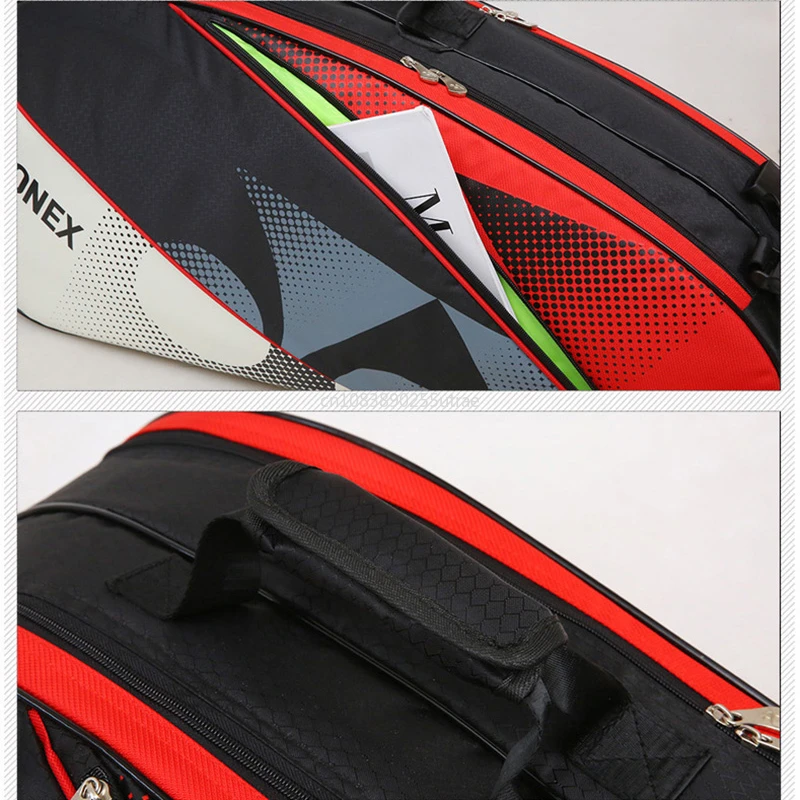 YONEX-Bolsa de bádminton profesional Unisex, Mochila deportiva auténtica con compartimento para zapatos, sostiene la mayoría de los accesorios de Bádminton