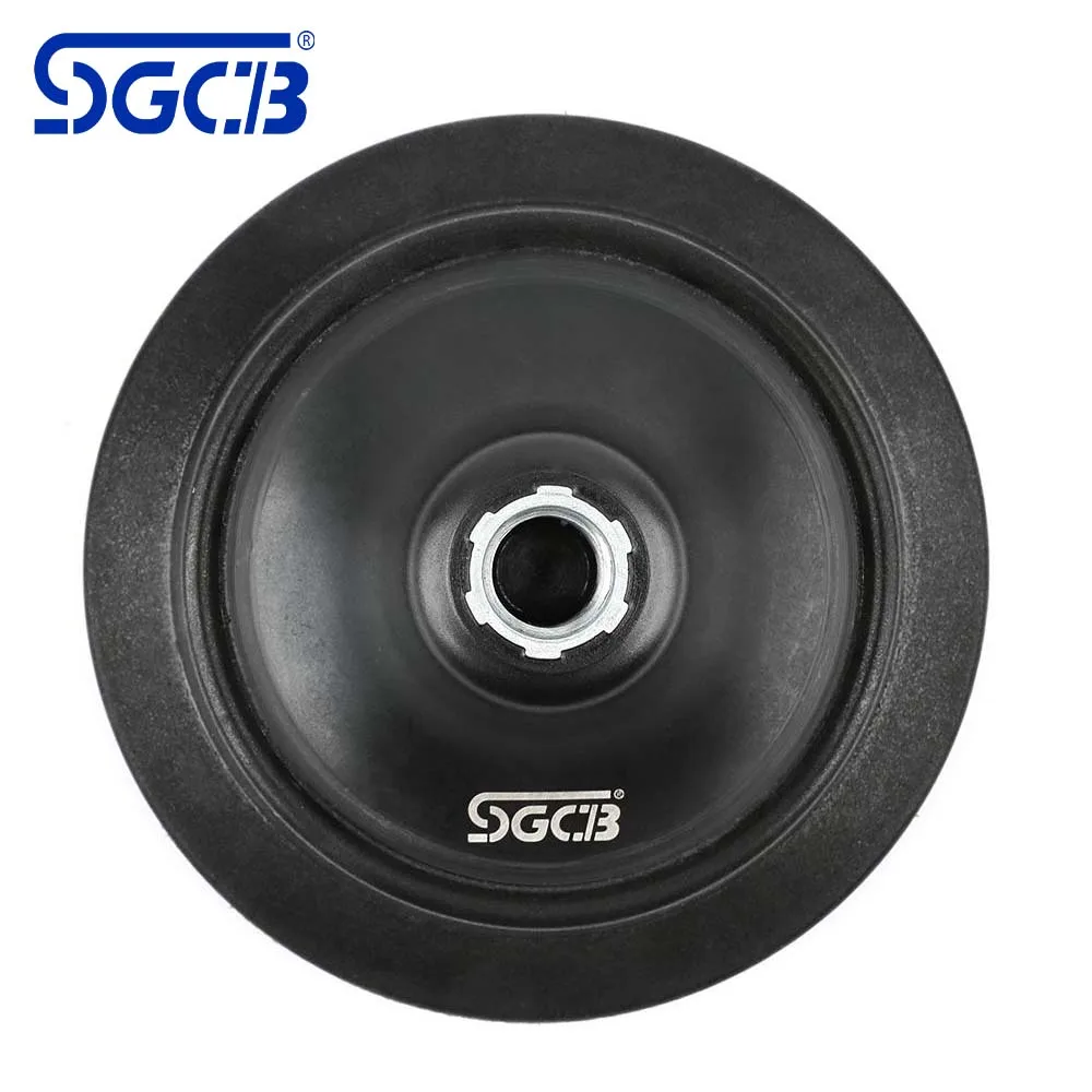 SGCB 5 Inch RO Polisher Backing Plate 5/8” Thread PU Soft Backing Pad Rotary Polisher M14 / M16 for Sanding Polishing Buffing