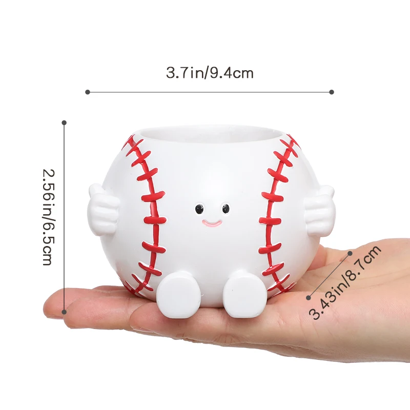 2026  Cartoon Sports Themed resinss Succulent Planter Football/Rugby/Ball Shaped Flower Pot for Desktop Home Garden Decor